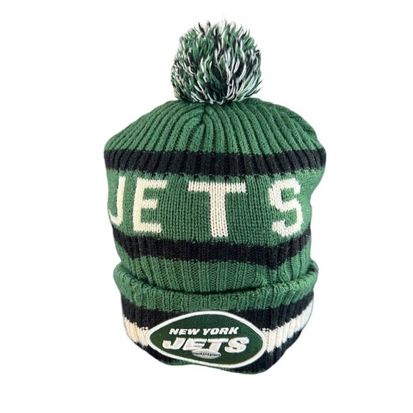 New York Jets 47 Brand Bering Vintage Green Cuff Knit Hat - Picture 1 of 5